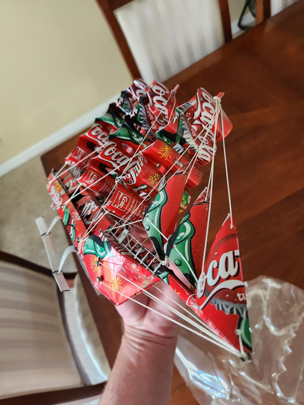 Coca Cola Red Recycled Can Sailboat Party Decor
